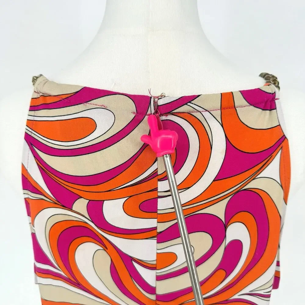 Michael Kors Psychedelic Gold Chain Sleeveless Top L-XL AS-IS* Party Going Out